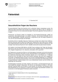 Gesundheitliche Folgen des Rauchens