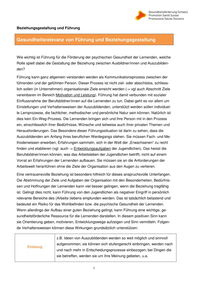 Gesundheitsrelevanz von Führung und Beziehungsgestaltung