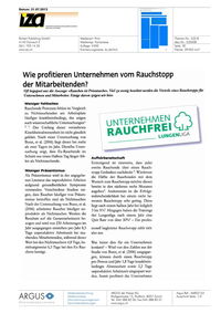 Wie profitieren Unternehmen vom Rauchstopp der Mitarbeitenden?