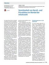 Vereinbarkeit von Berufs- und Privatleben im Wandel der Arbeitswelt