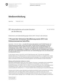 Erhebung über die Einkommen und die Lebensbedingungen in der Schweiz (SILC)