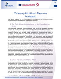 Förderung des aktiven Alterns am Arbeitsplatz